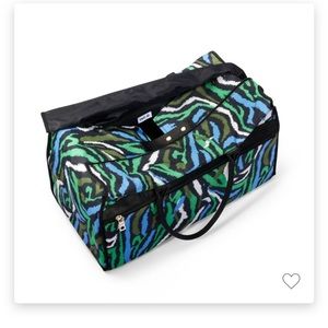 Disco zebra green blue weekender bag DVF target